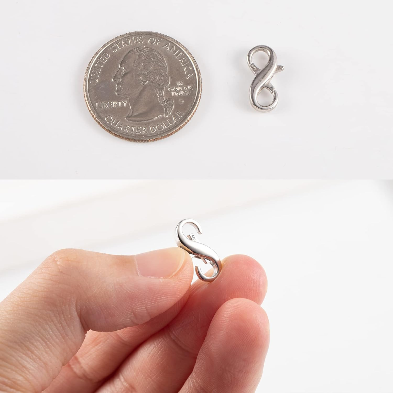Lobster Clasp Necklace Bracelet Extender, 925 Sterling Silver or Gold Connector