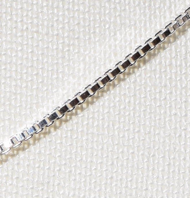 1.4mm Box Chain Italian .925 Sterling Silver Chain 16″ with Lobster Clasp
