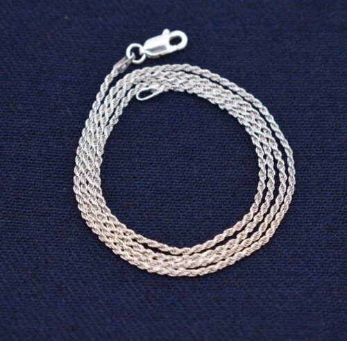 Tarnish-Free Diamond Cut Rope Chain Necklace Real 925 Sterling Silver ALL SIZES