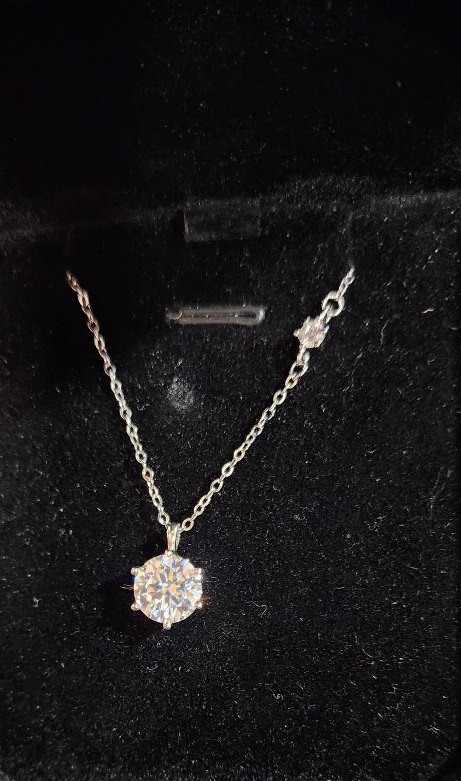 Princess Necklace Moissanite, Round, 4.00 ct, Eye Clean, Excellent Cut