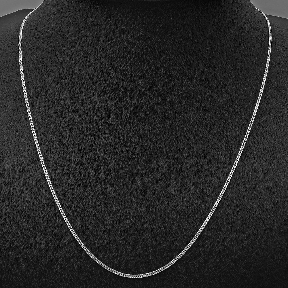 18″ 925 Sterling Silver Franco Chain Durable, Polished Everyday Necklace DGC1038