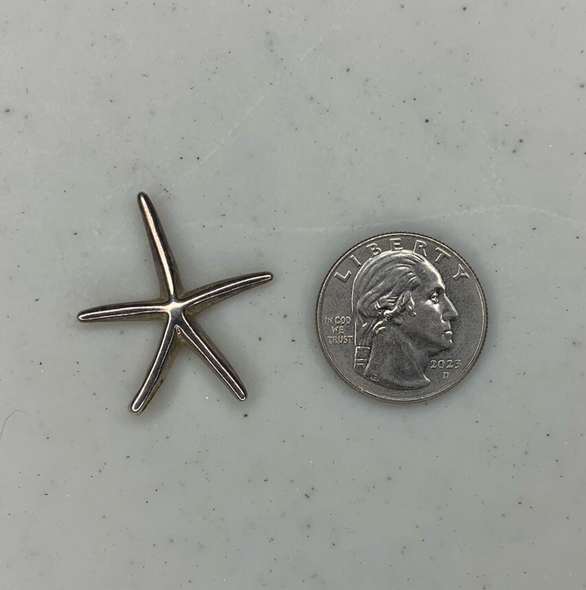 Used 925 Sterling Silver Starfish Pendant, Marked “925”, Unbranded – 3.5 Grams