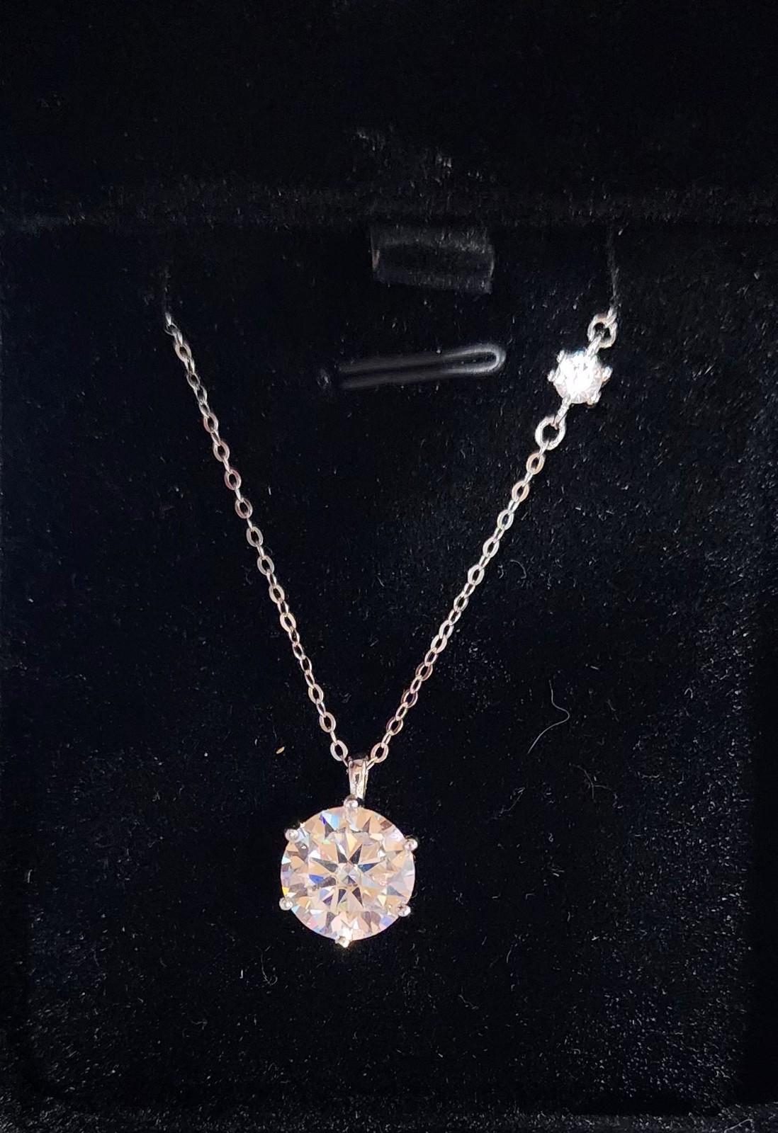 Princess Necklace Moissanite, Round, 4.00 ct, Eye Clean, Excellent Cut