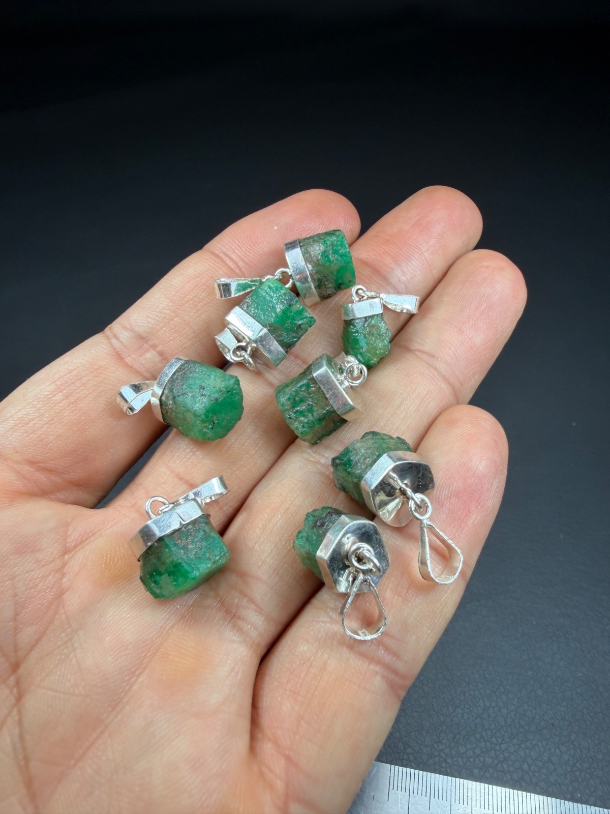 18pcs sterling silver top quality clean gem aquamarine pendants from Pakistan