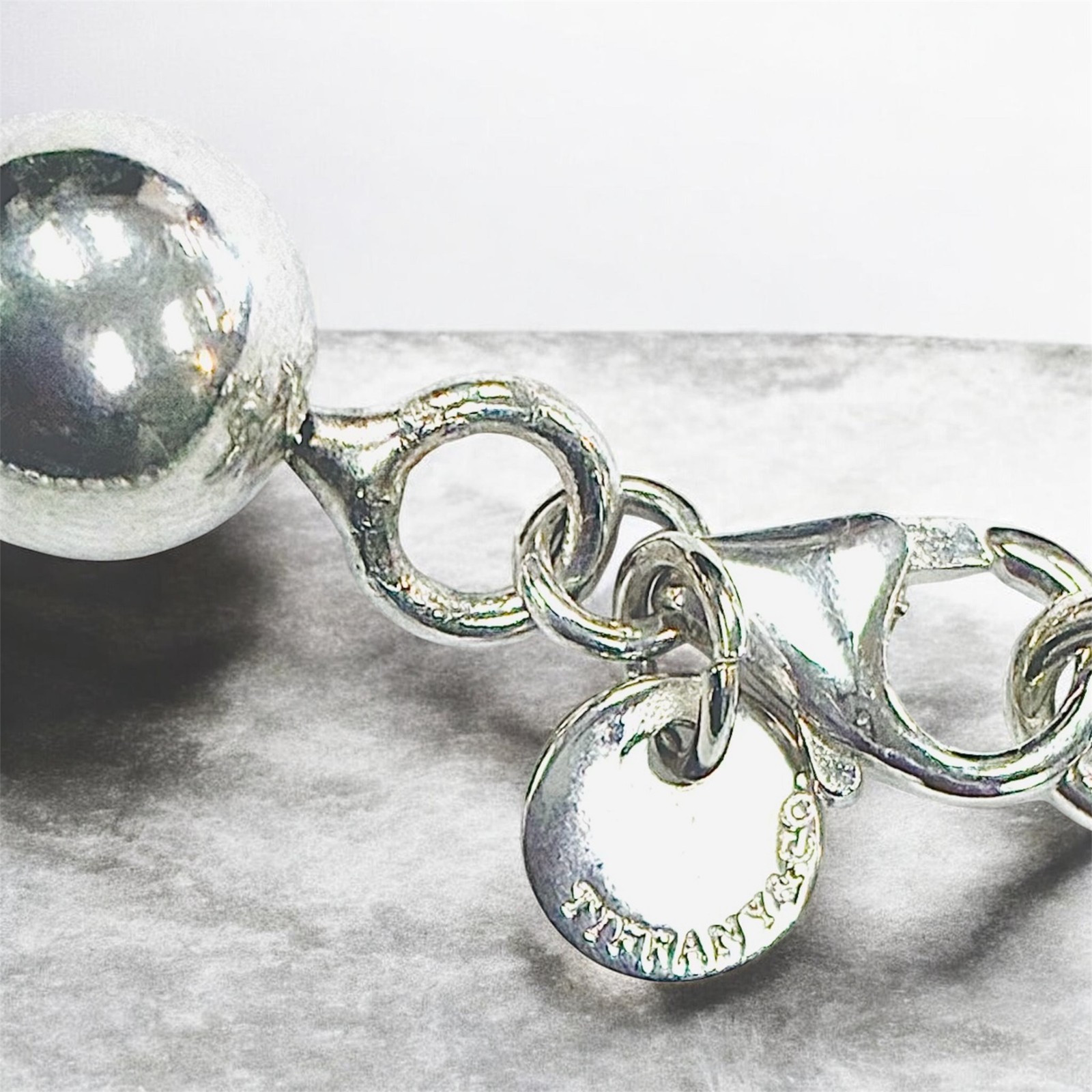 Tiffany & Co. 9MM 16″ HardWear Ball Bead Necklace w/Original Box & Pouch