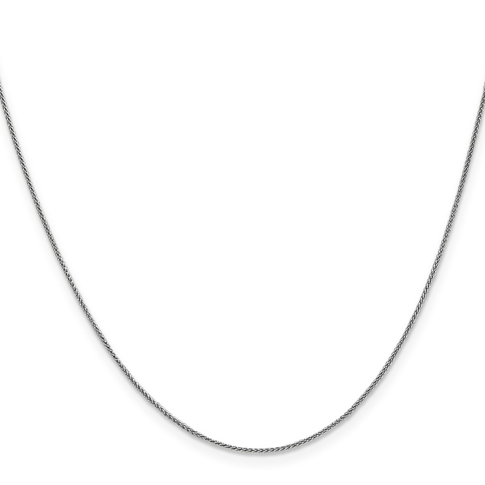 10k White Gold .85mm Spiga Chain Necklace 30″ 2.06gm