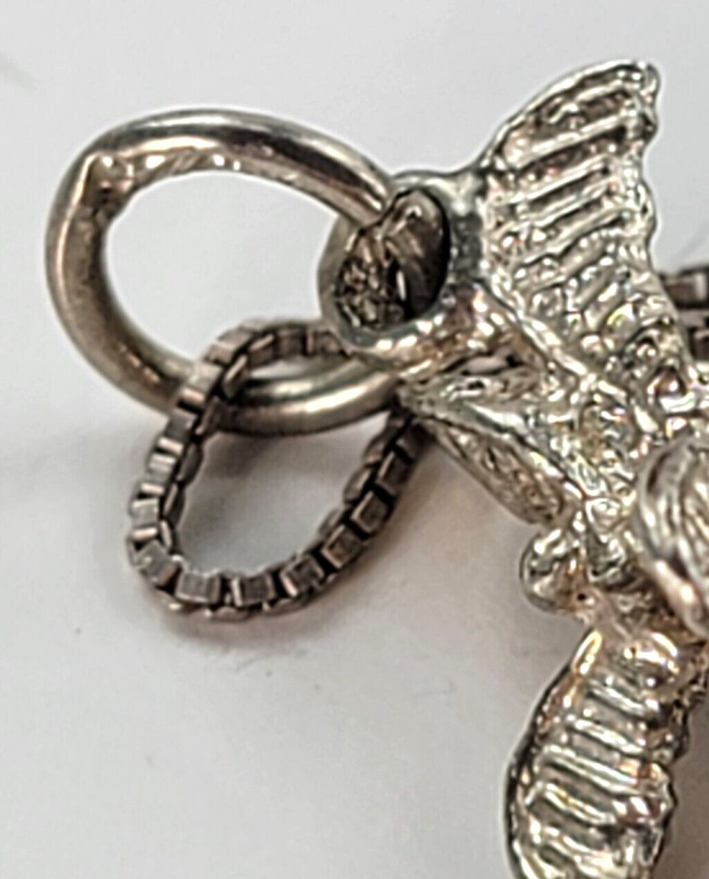 Italy 925 Sterling Silver Palm Tree Pendant Necklace 16 in Spring Ring Clasp