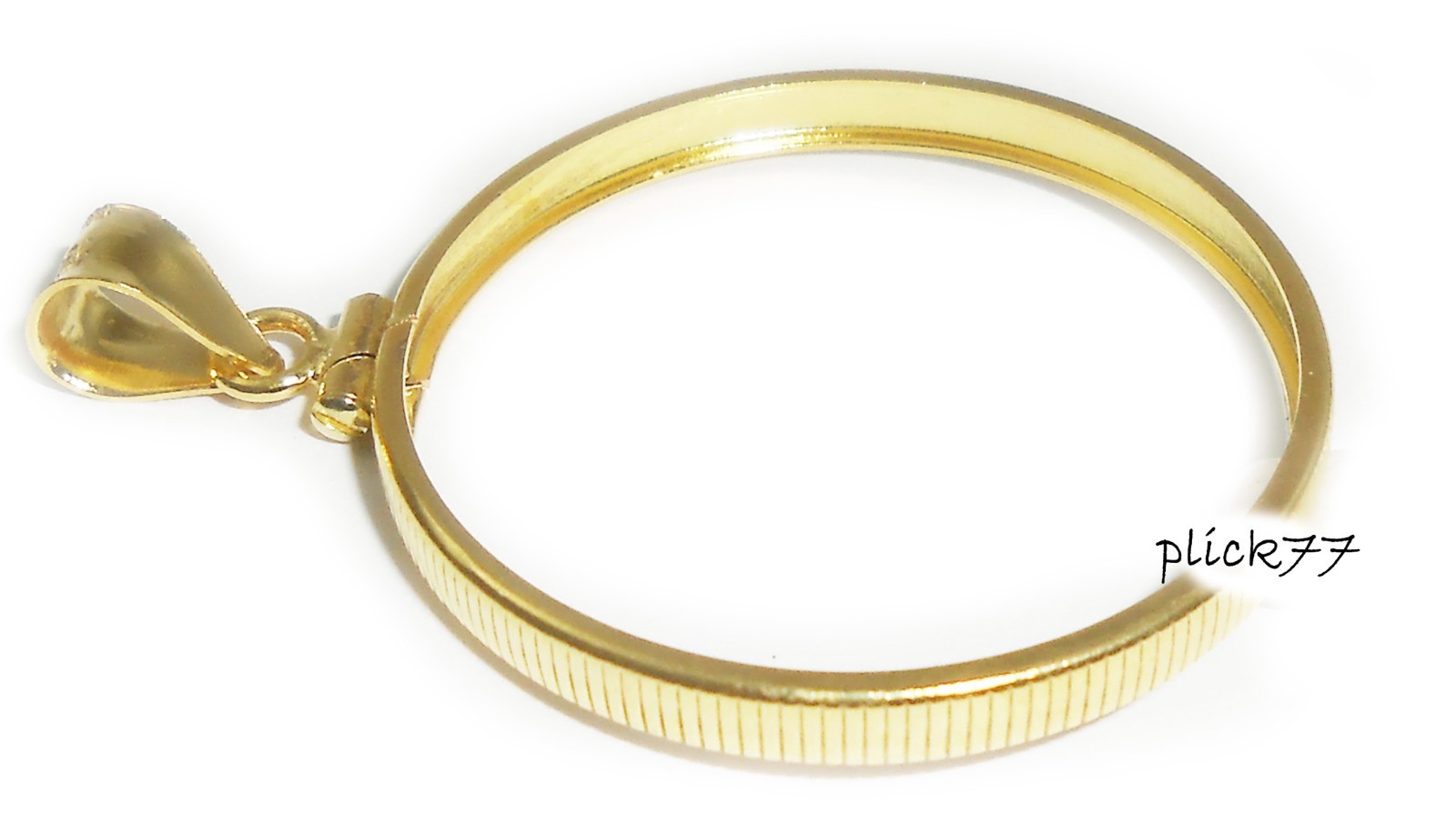 Mercury Dime Coin Bezel Gold Filled Coin Edge Pendant