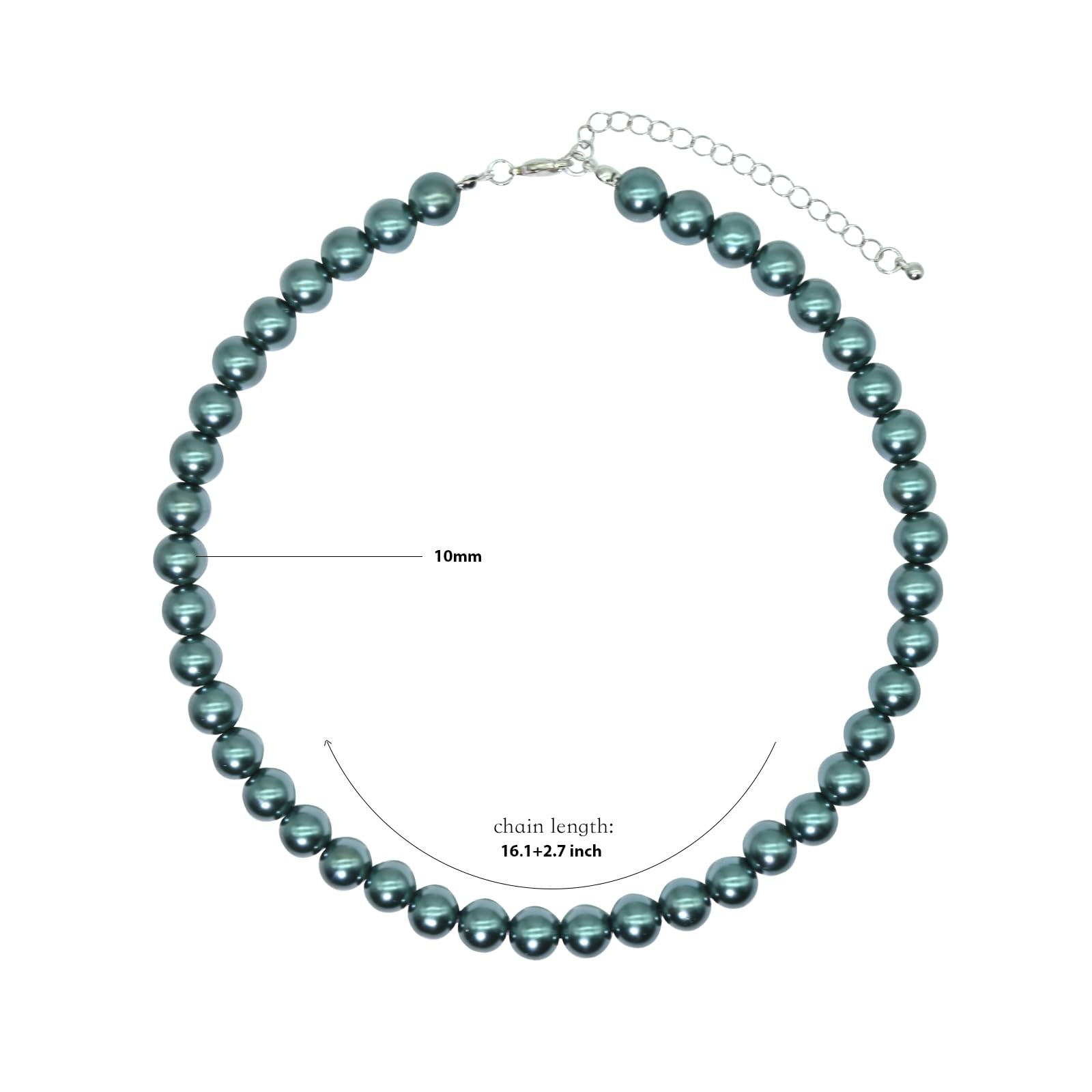 Colorful Mood Choker Baroque Bead Imitation Pearls Necklace, Women, Adults – 11