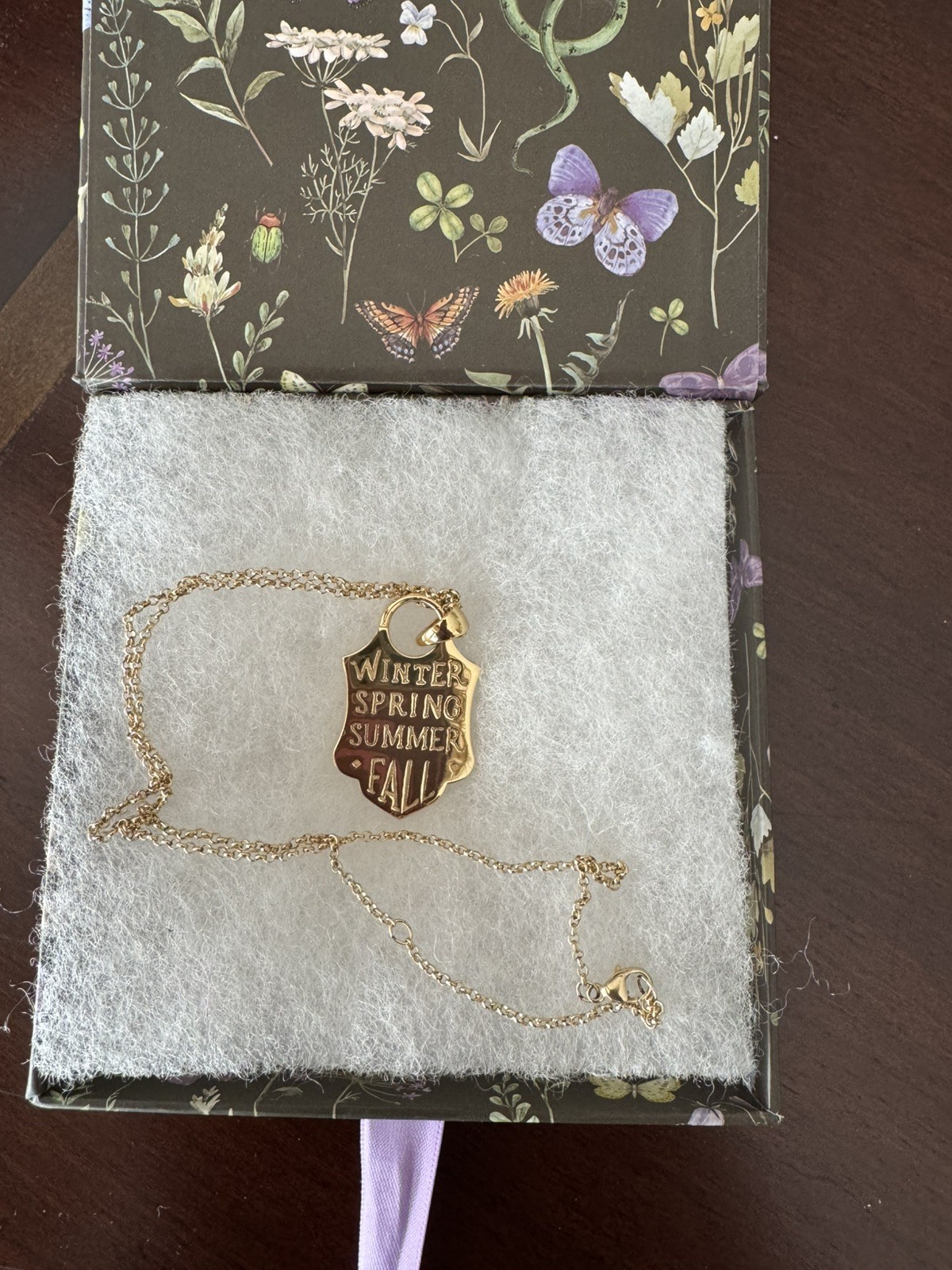 Jane Win Gold Plated Sterling Silver 925 Hope Shield Pendant and Chain NWOT