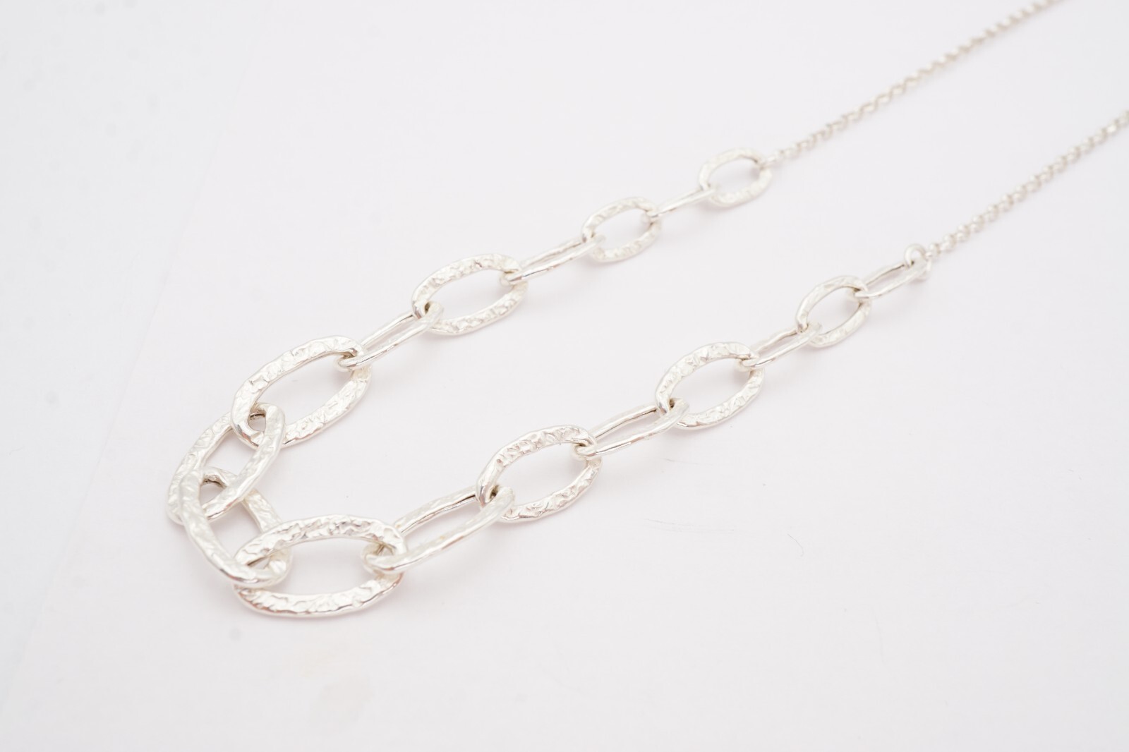 Sterling Silver 925 Necklace 20″ Oval Link Italy