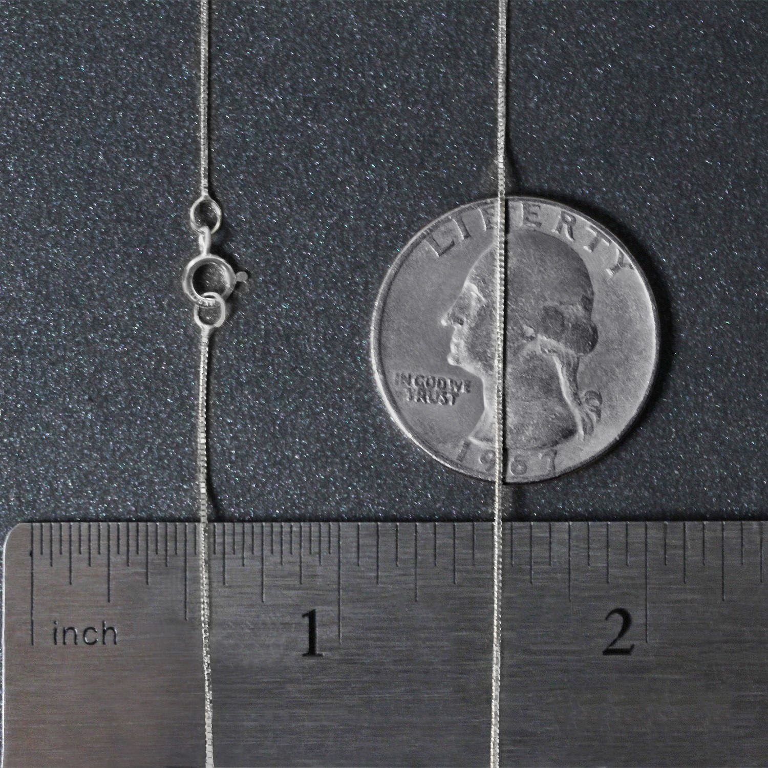 Classic Box Chain, 10K White Gold, Sizes 16-20, 0.45 mm, Delicate, Polished