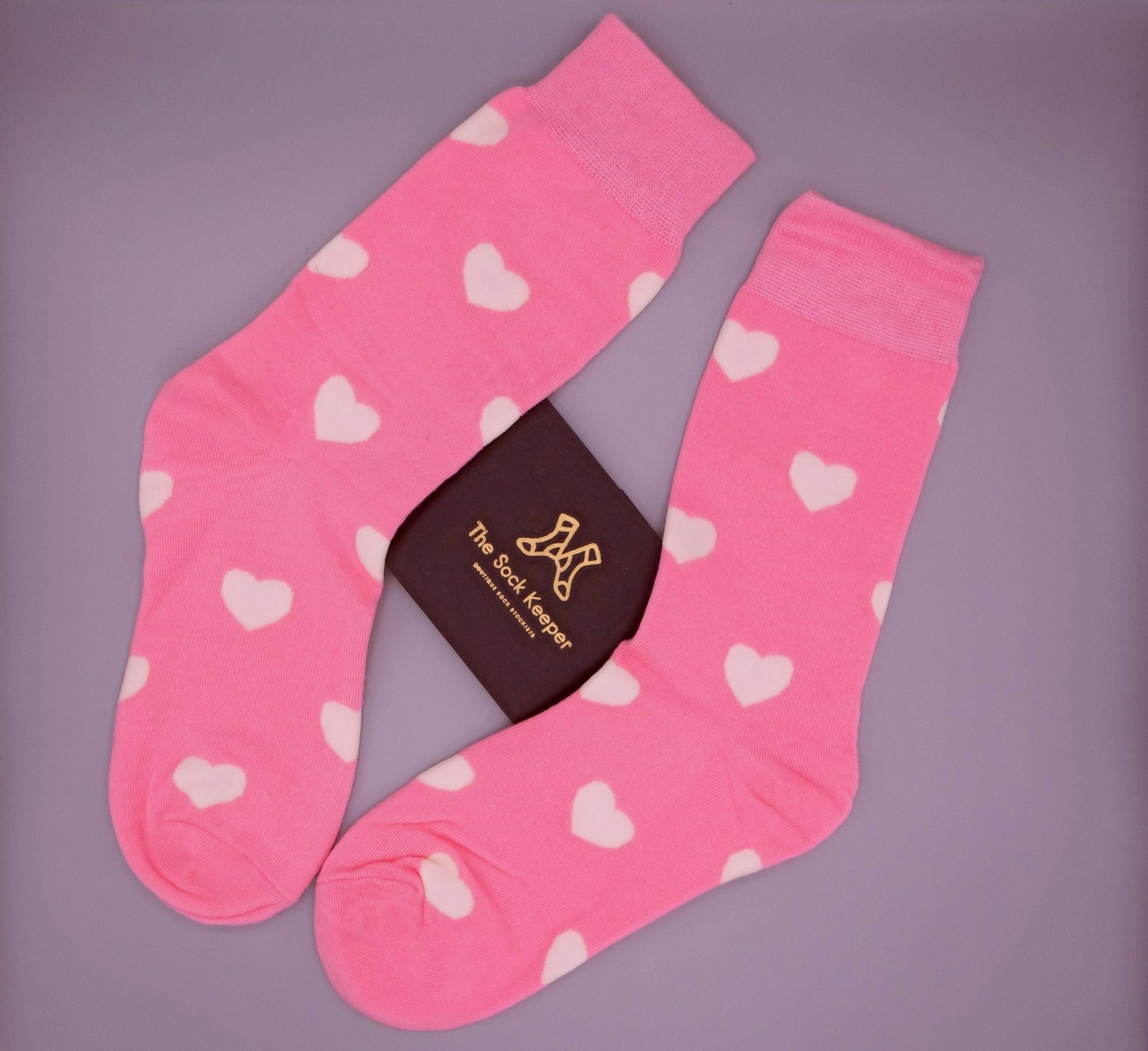 Adults – Love Heart Patterned Cotton Crew