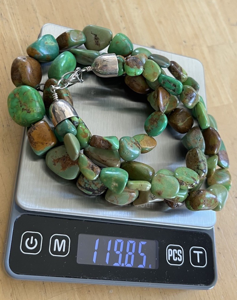 Desert Rose Trading JAY KING 925 Green Turquoise Double Strand Necklace 120g