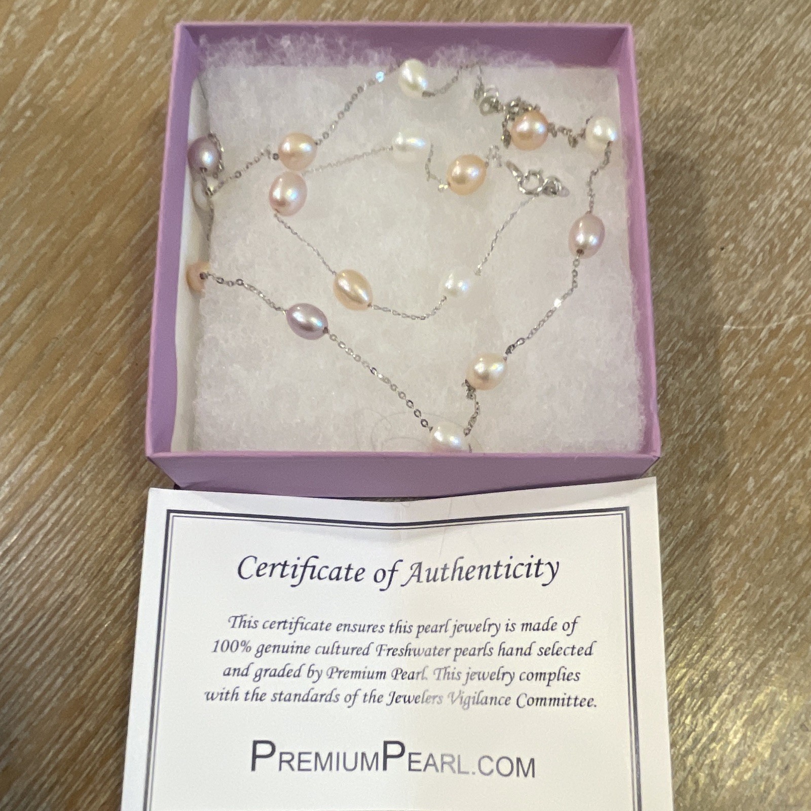 Prem Pearl 925 Sterling Silver Cultured Freshwater Pearl Necklace and Bracelet