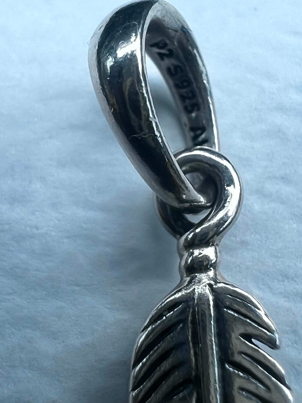 Authentic Pandora Spiritual Feather Pendant #397216