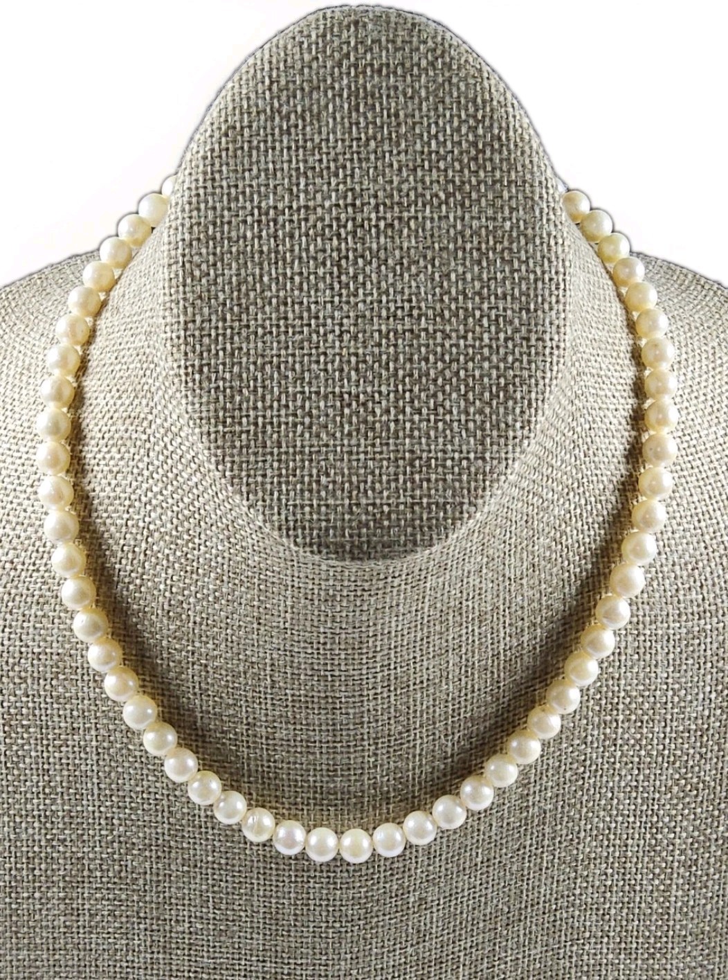Akoya Pearl 6.7mm Sterling Silver Necklace