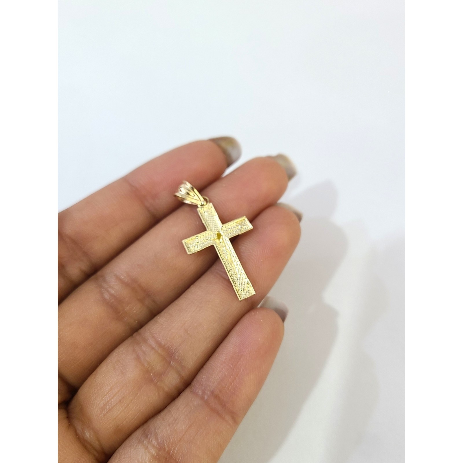 10K Yellow Gold Religious Crucifix Cross Pendant Charm Unisex 1.25″