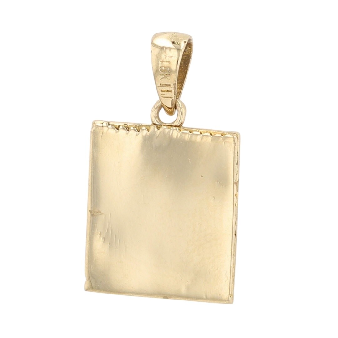 23mm Diamond Cut Letter “J” Pendant Without Chain 18k Yellow Gold 2.04 Grams