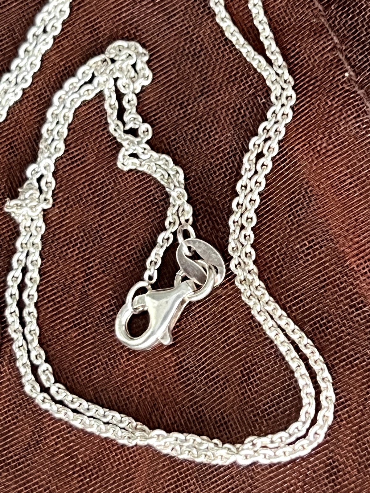 Solid Sterling Silver “925 ITALY” Necklace Abstract Pendant Male/Female/18″ L/6g