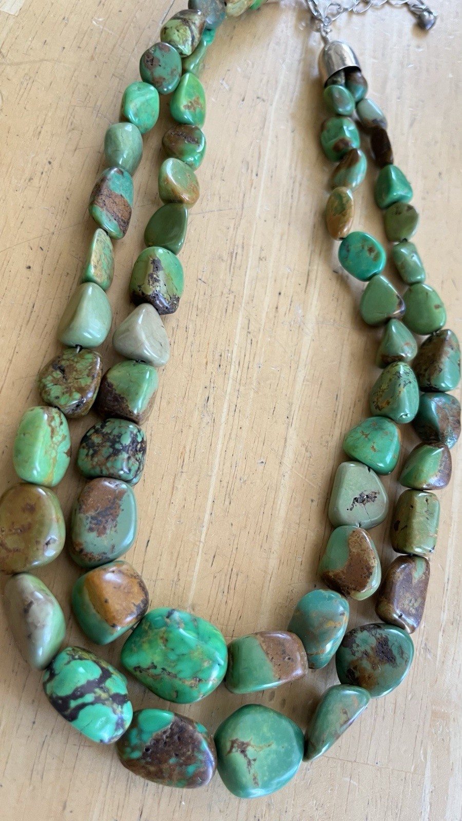 Desert Rose Trading JAY KING 925 Green Turquoise Double Strand Necklace 120g