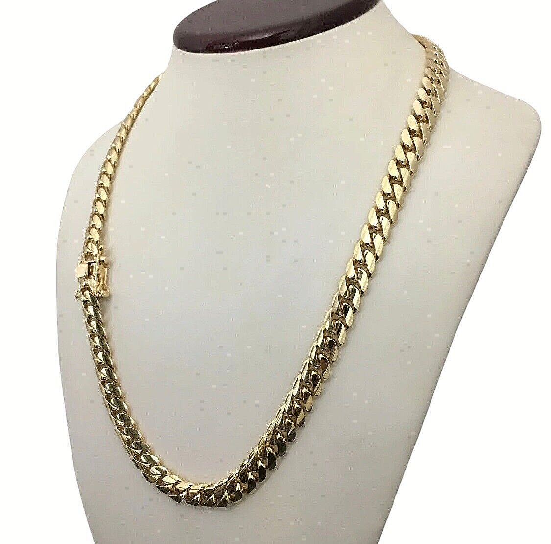 Real 14k Solid Yellow Gold 9mm Miami Cuban Link Chain Necklace 24″ 112 Grams