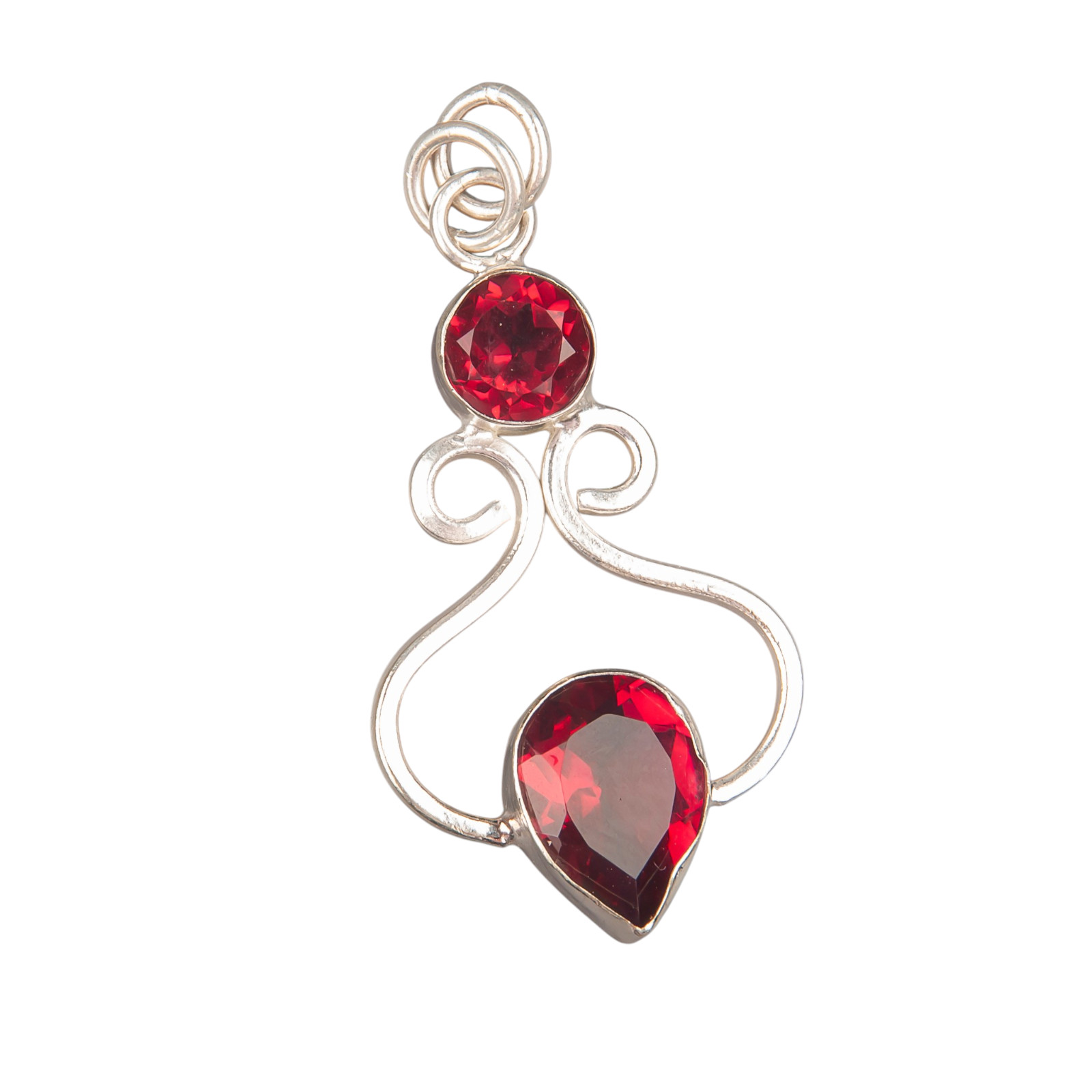 Pink Rubellite Gemstone 925 Solid Silver Pear Cut Pendent 1.60″ Gift For Mother