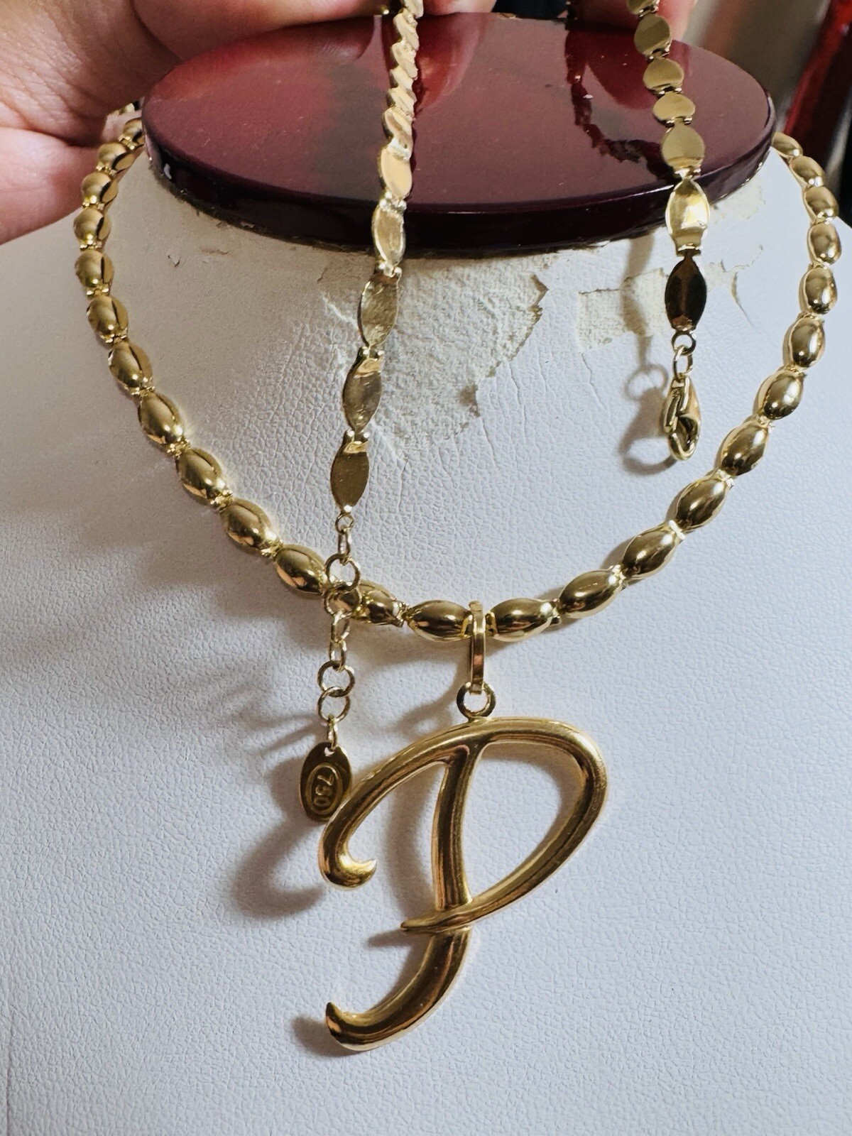 18K 750 Genuine Gold Chain Oval Link P Necklace 17”/18” Long 9.5g 3.5mm