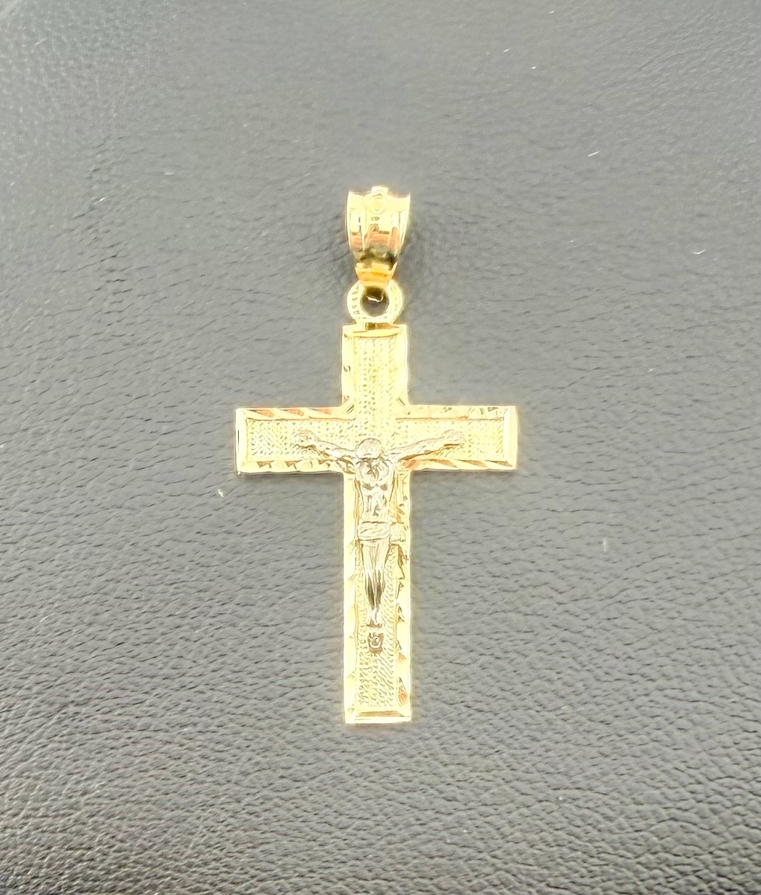 Pure 14 Yellow Gold Jesus Cross Pendant