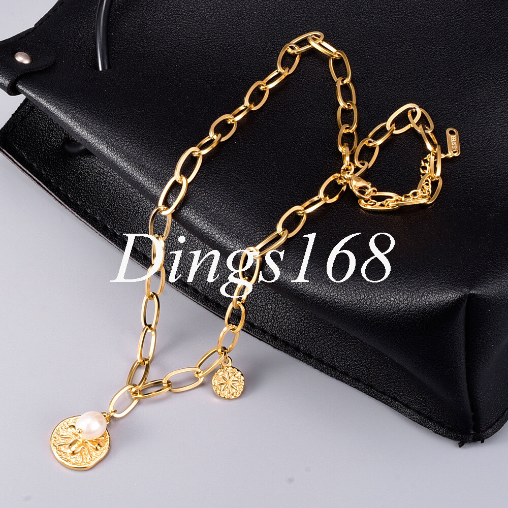 18K Yellow Gold Filled Nickel-Free 20+2 inch 5mm Thick Paper Clip Chain Necklace