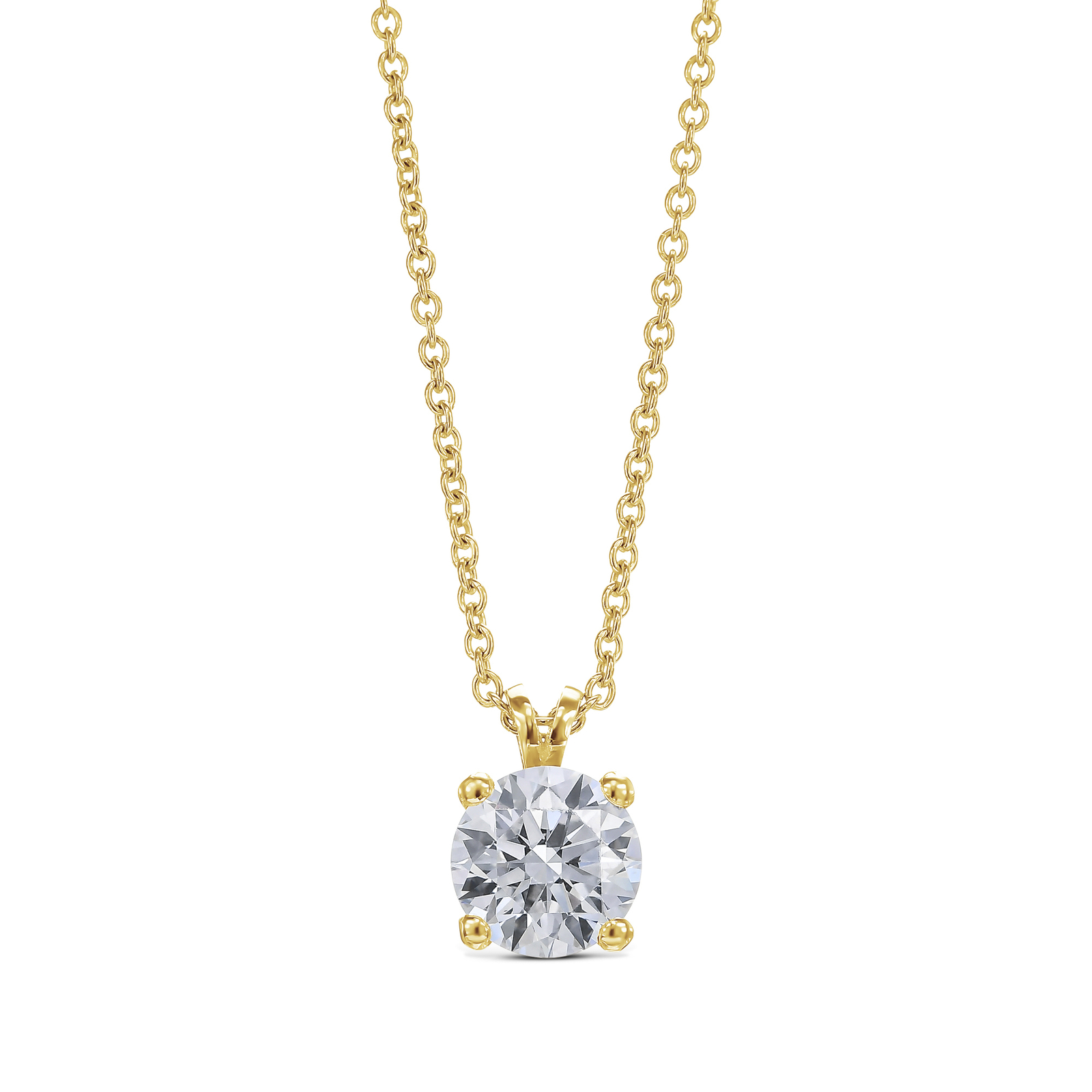 IGI Diamond Pendant VVS1 D Round Cut 1 Ct Lab-created 14k White Gold Eye Clean