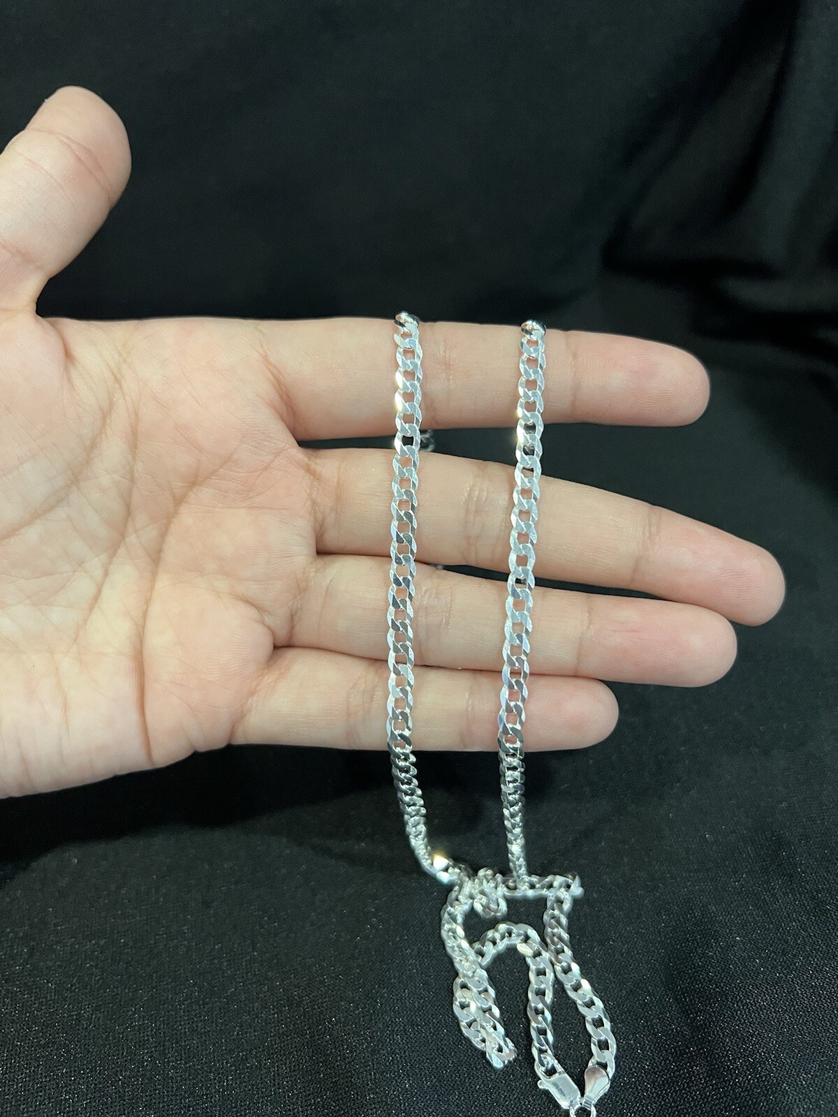 925 Sterling Silver Mens Curb Cuban Link Chain Necklace 16 18 20 22 24 26 28 30