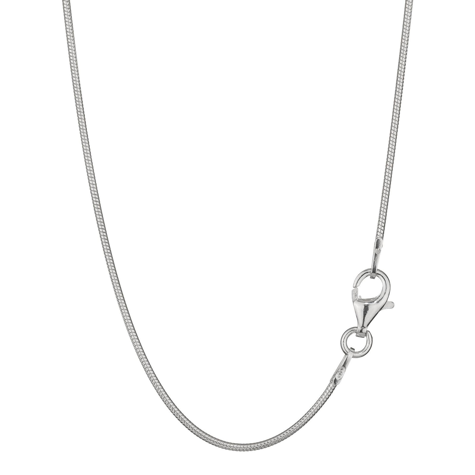 70cm Elegant Snake Chain Round 925 Silver 1mm Wide Necklace Silver Chain