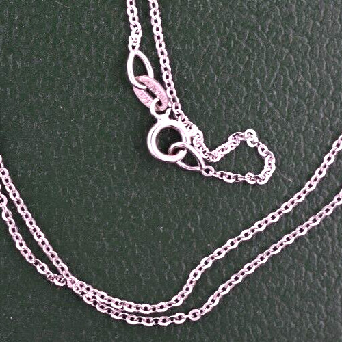 14K White Gold Chain W/ Peridot & Diamond Pendant EXCELLENT
