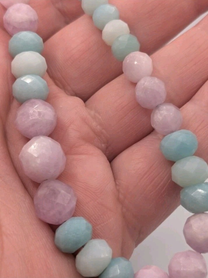 Jay King Pink Kunzite and Blue Amazonite Beaded Gemstone Necklace Women’s Summer