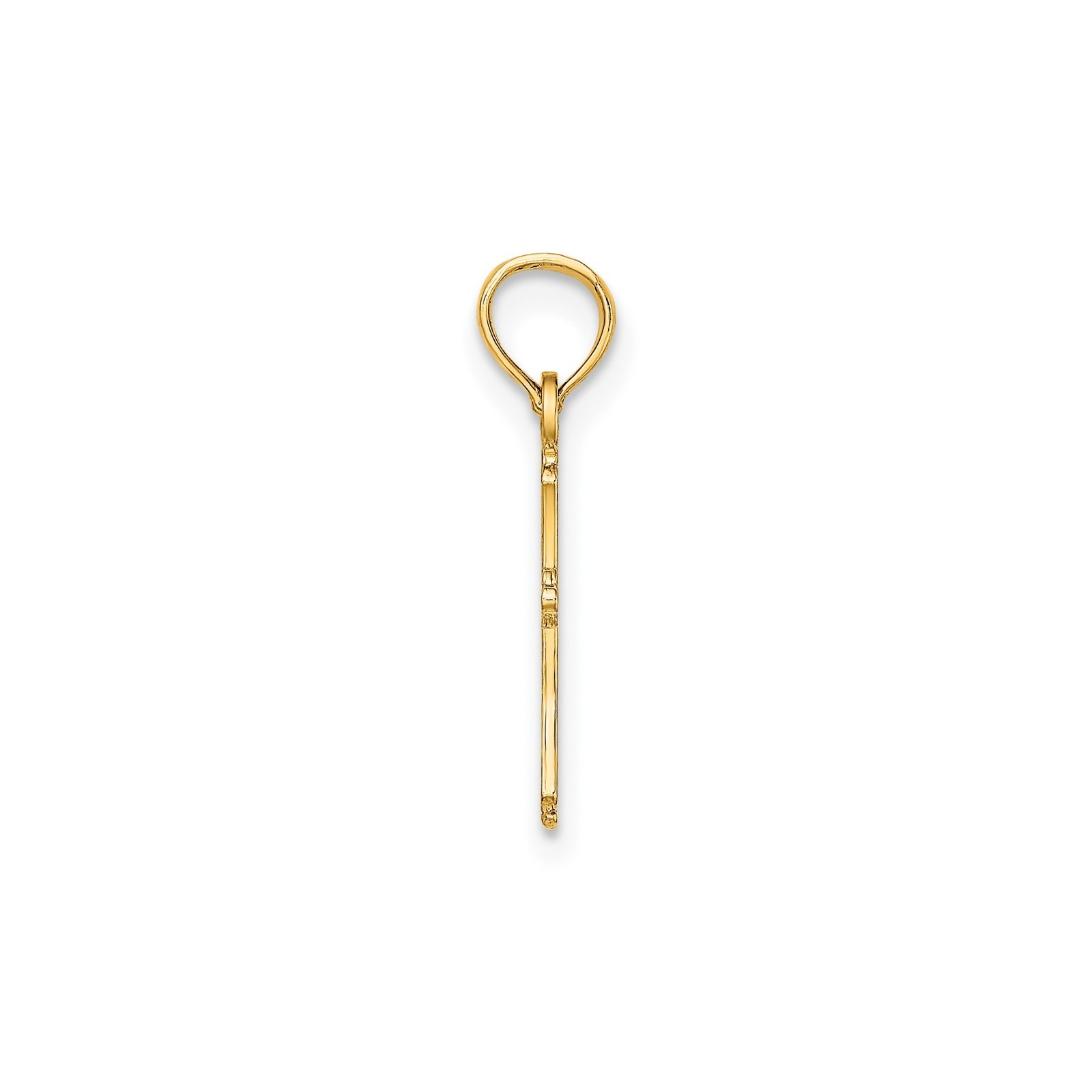 14k Gold Cross Pendant Necklace for Men Women Textured Faith Charm Jewelry