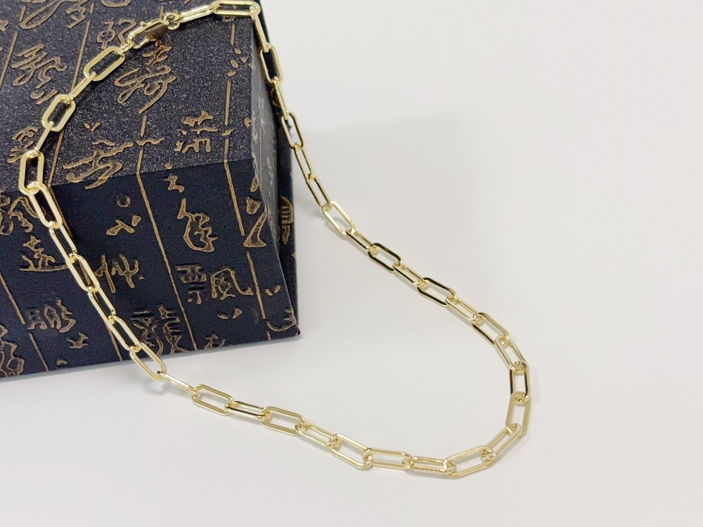 Real Genuine 10K Solid Yellow Gold Paperclip Chain Necklace 26″ 8mm Link