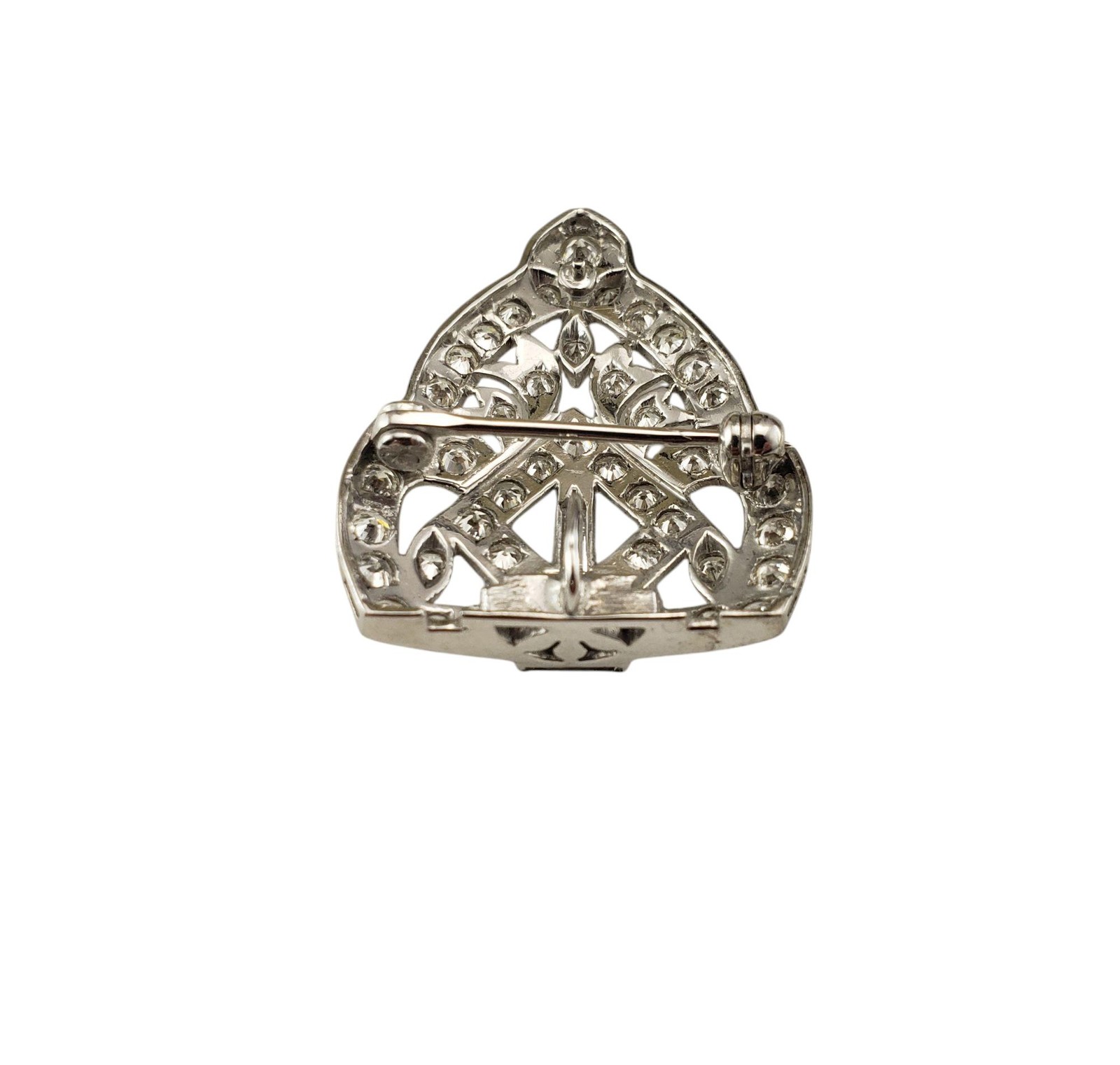 Platinum/Palladium Diamond Shield Brooch/Pendant #21255