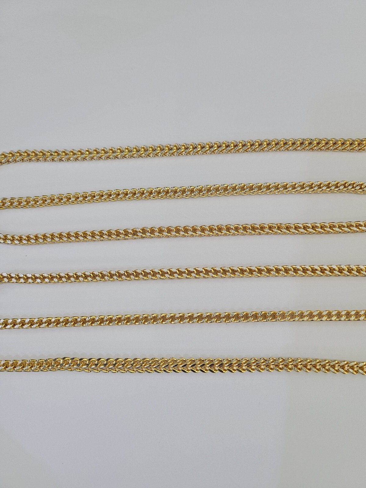 14K Franco Chain Necklace 18″ 20″ 22″ 4mm Yellow Gold Diamond Cut Real