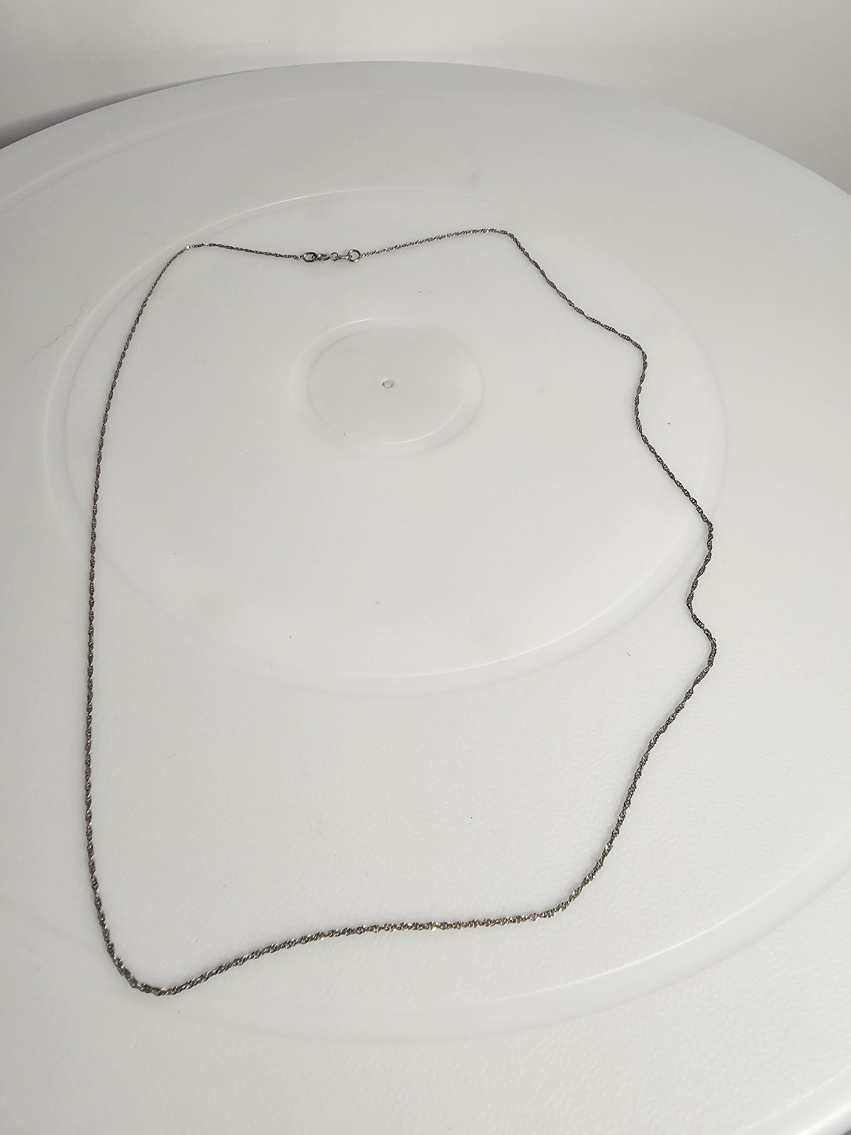 10k white gold chain pre 0.45mm marked R