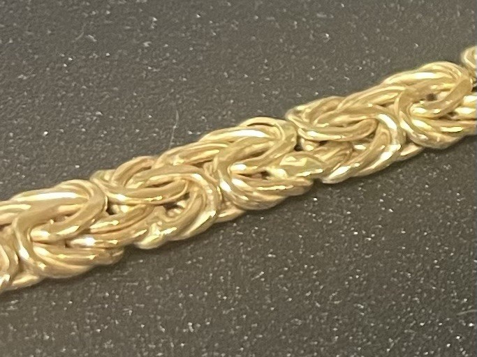 EternaGold 14K Gold Byzantine Link Necklace 17.5