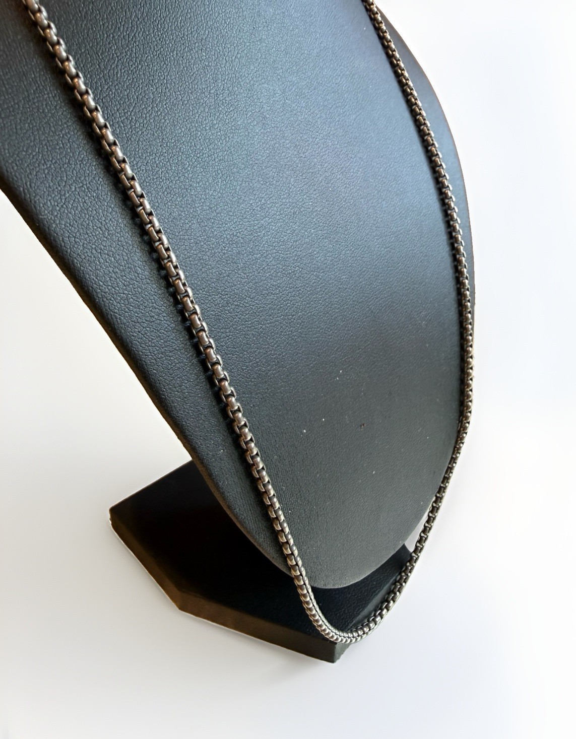 David Yurman Sterling Silver 925 Titanium Box Chain 22″ UNISEX Subtle Statement