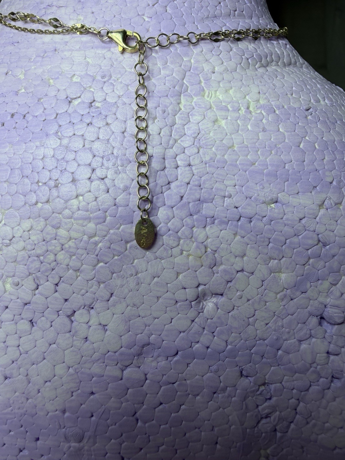 Elegant authentic Argento Vivo layered necklace crafted in 18KT gold over #06