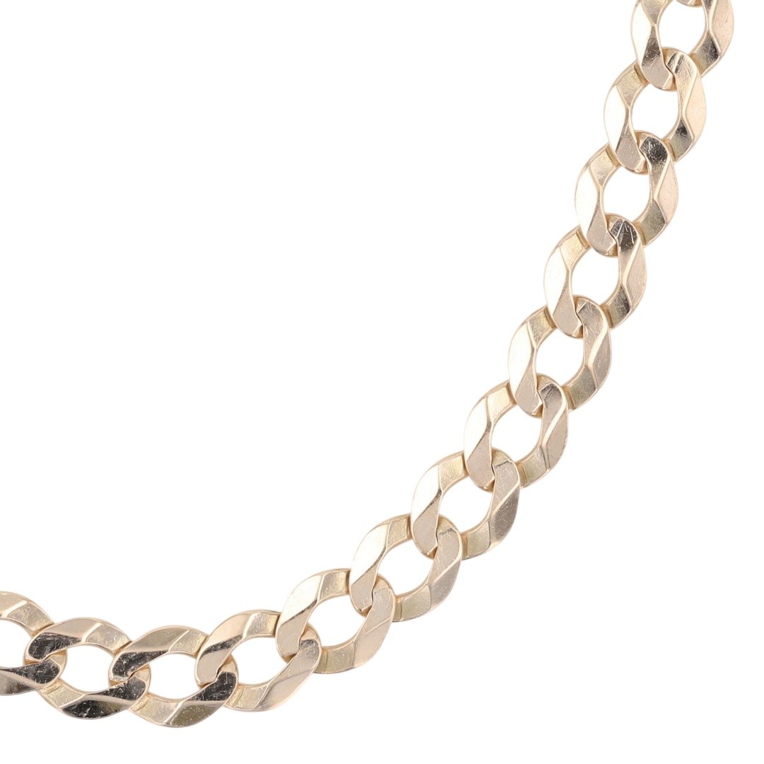 Amoro 4.5mm Curb Link Chain 23.5″ Necklace 10k Yellow Gold Italy 10.01 Grams