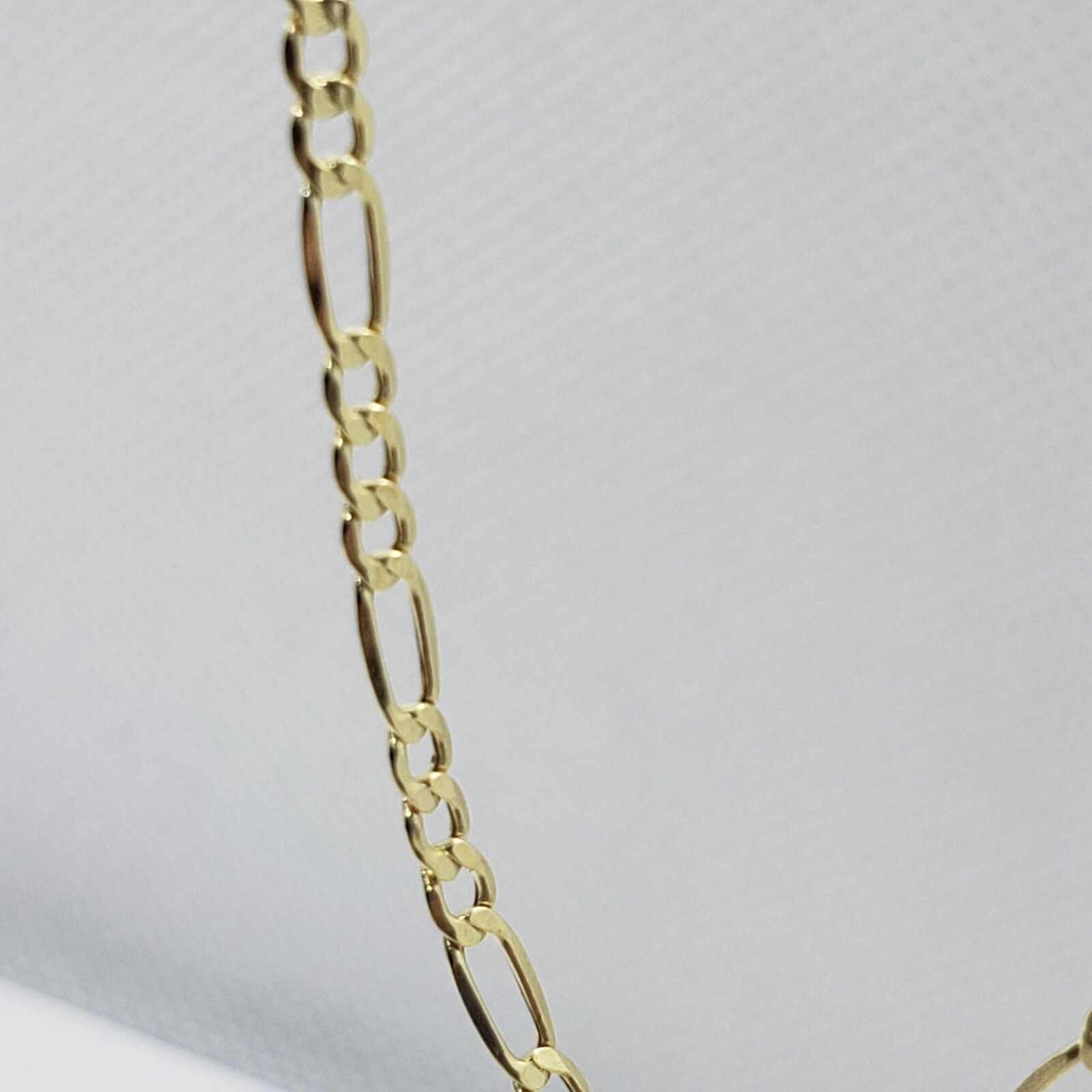 10K Yellow Gold Hollow Figaro Link Chain Necklace Bracelet 2mm-5.5mm 7″ ~ 30″
