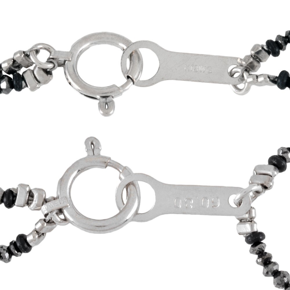 Unbranded Necklace Black Diamond 60.8ct K18WG White Gold 14.3g Accessories