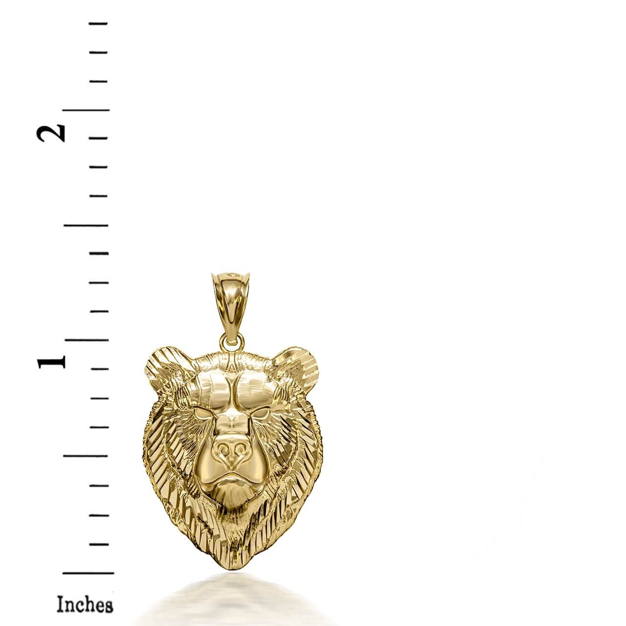 Gold Bear Pendant Necklace (Available in Yellow/Rose/White Gold)