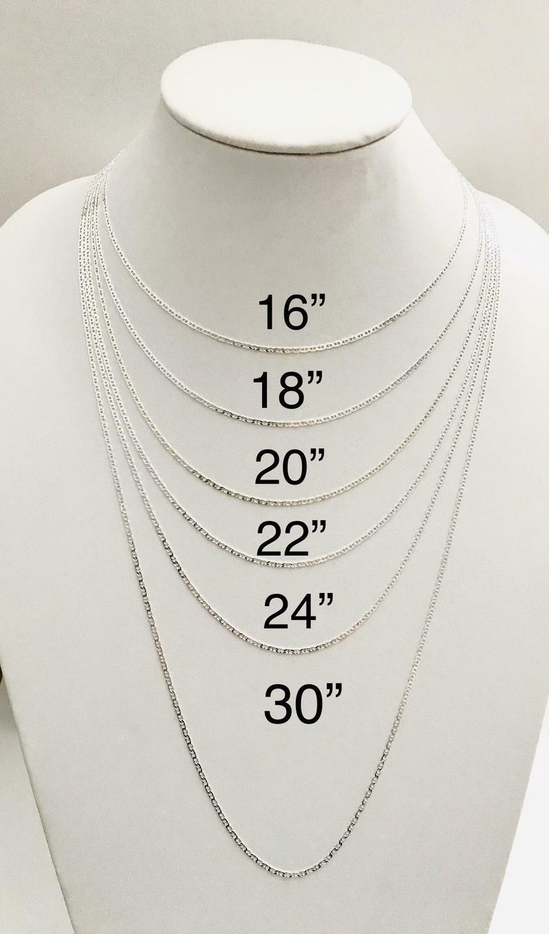 925 Sterling Silver 2mm Mariner Link Chain,Made in Italy Necklace – G050