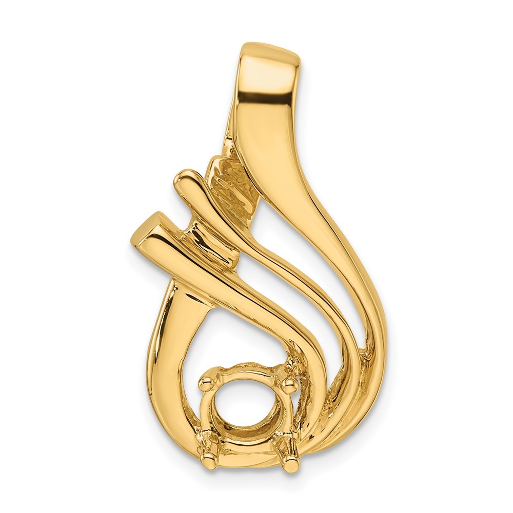 14k Yellow Gold Holds 1-6mm Stone, Slide Mounting Perfect Gift for Her