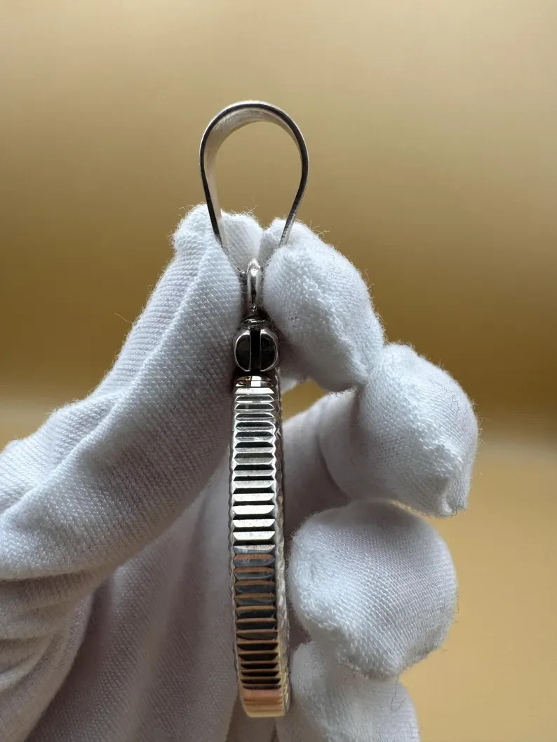 925 Silver Bezel 39-40mm Coin Frame Pendant Round Holder Necklace Empty Setting